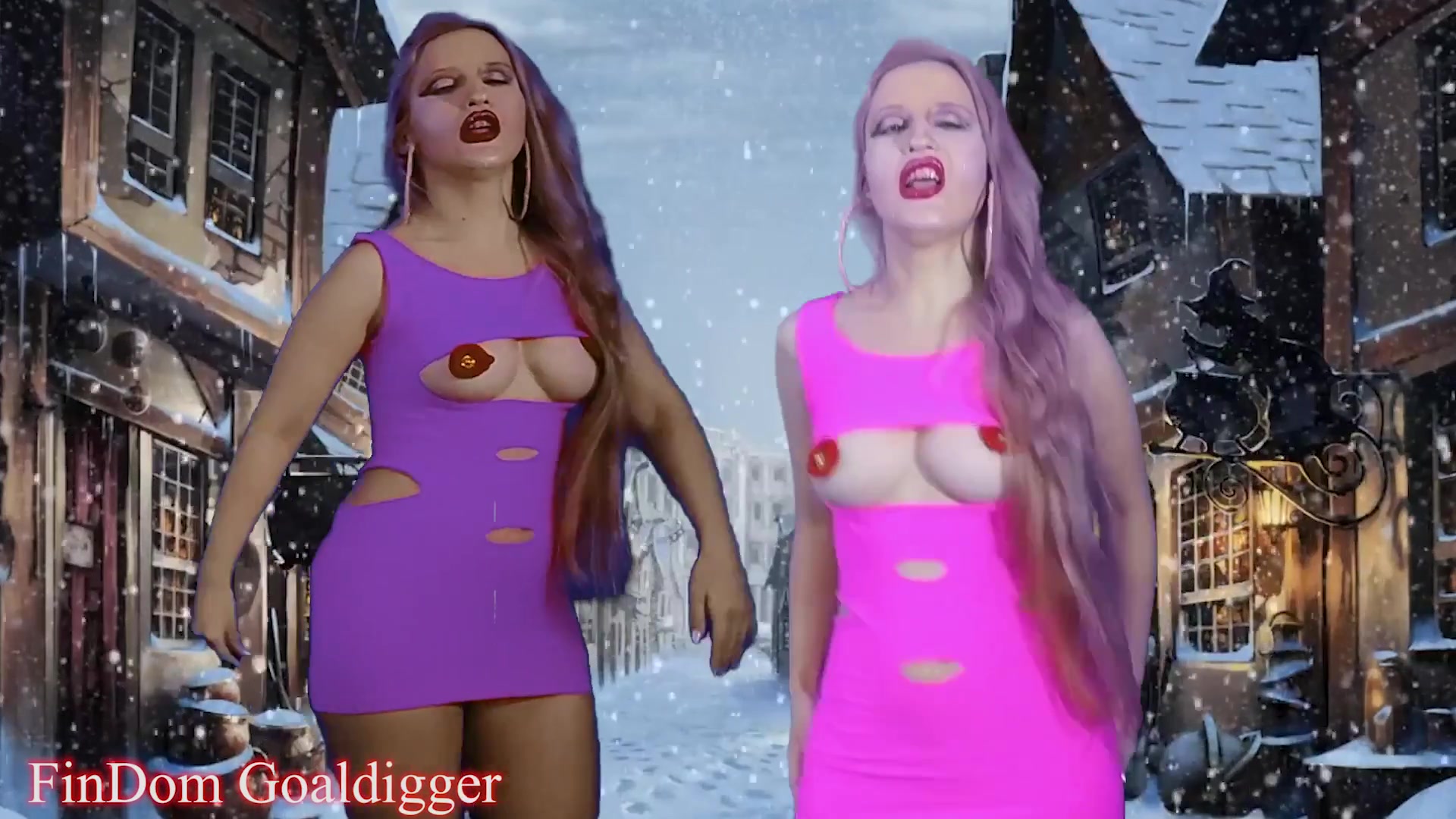 Christmas Boobs Present For Bimbo