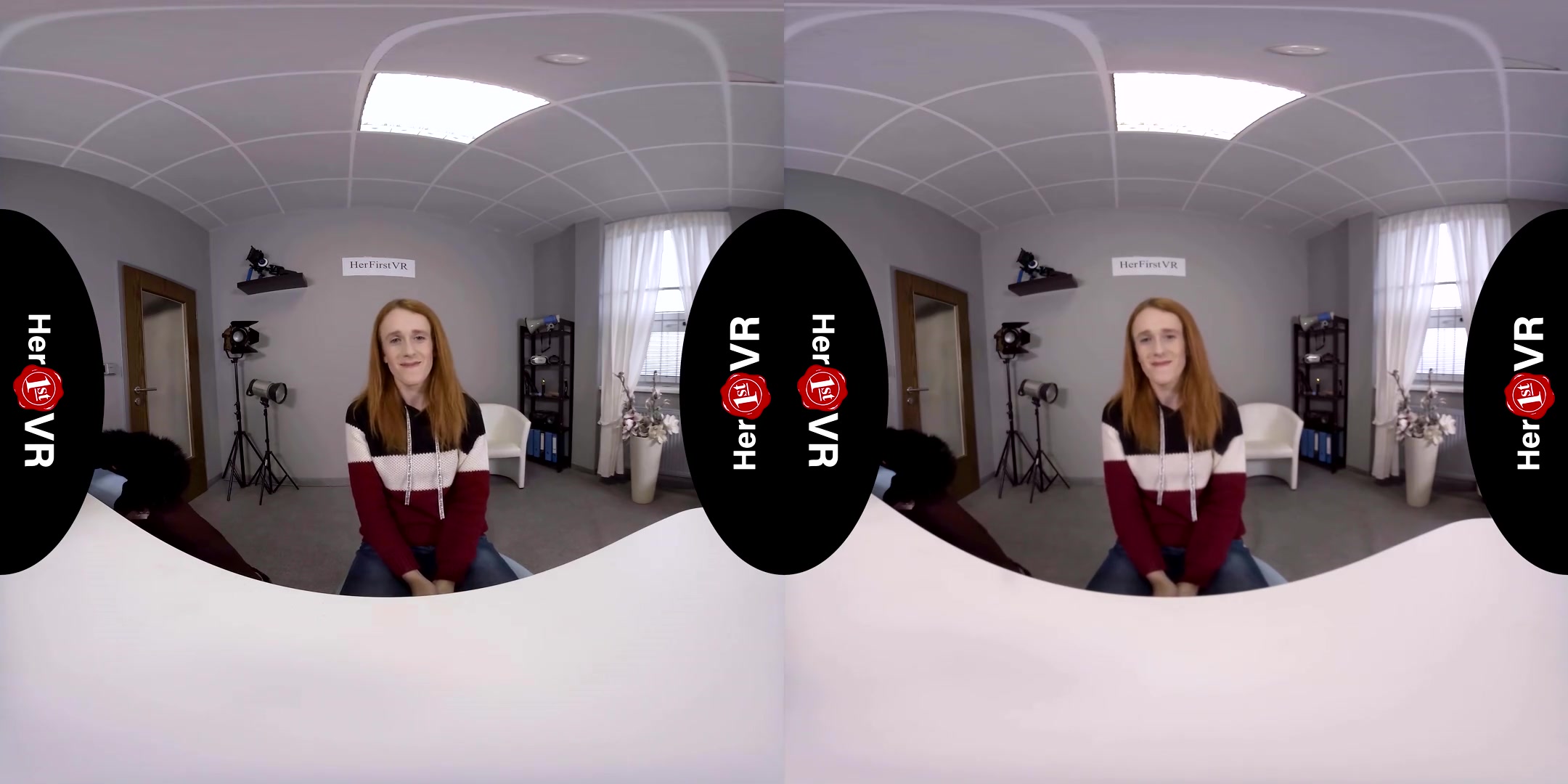 Amy - First VR Casting - Petite Redhead Fingering