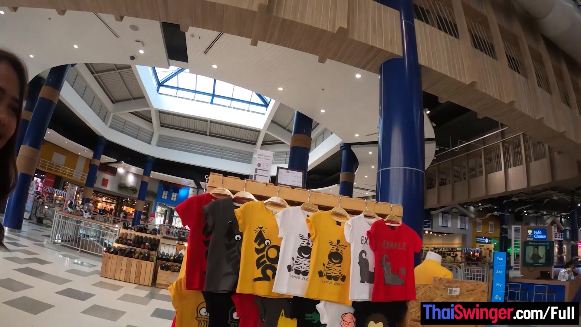 Amateur Thai girl picked up in a mall and fucked from behind doggystyle