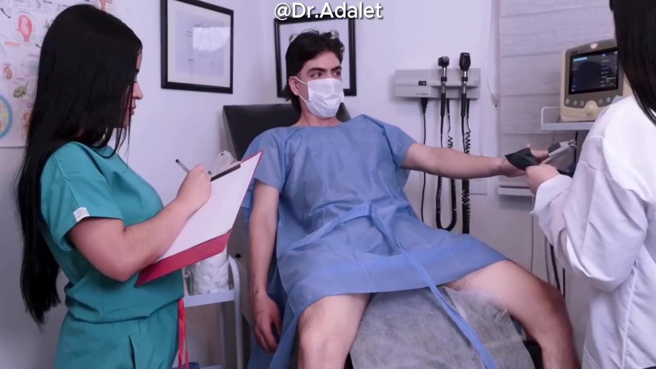 Arab Female Doctor Cfnm Examination Of The Penis Of A Young Patient