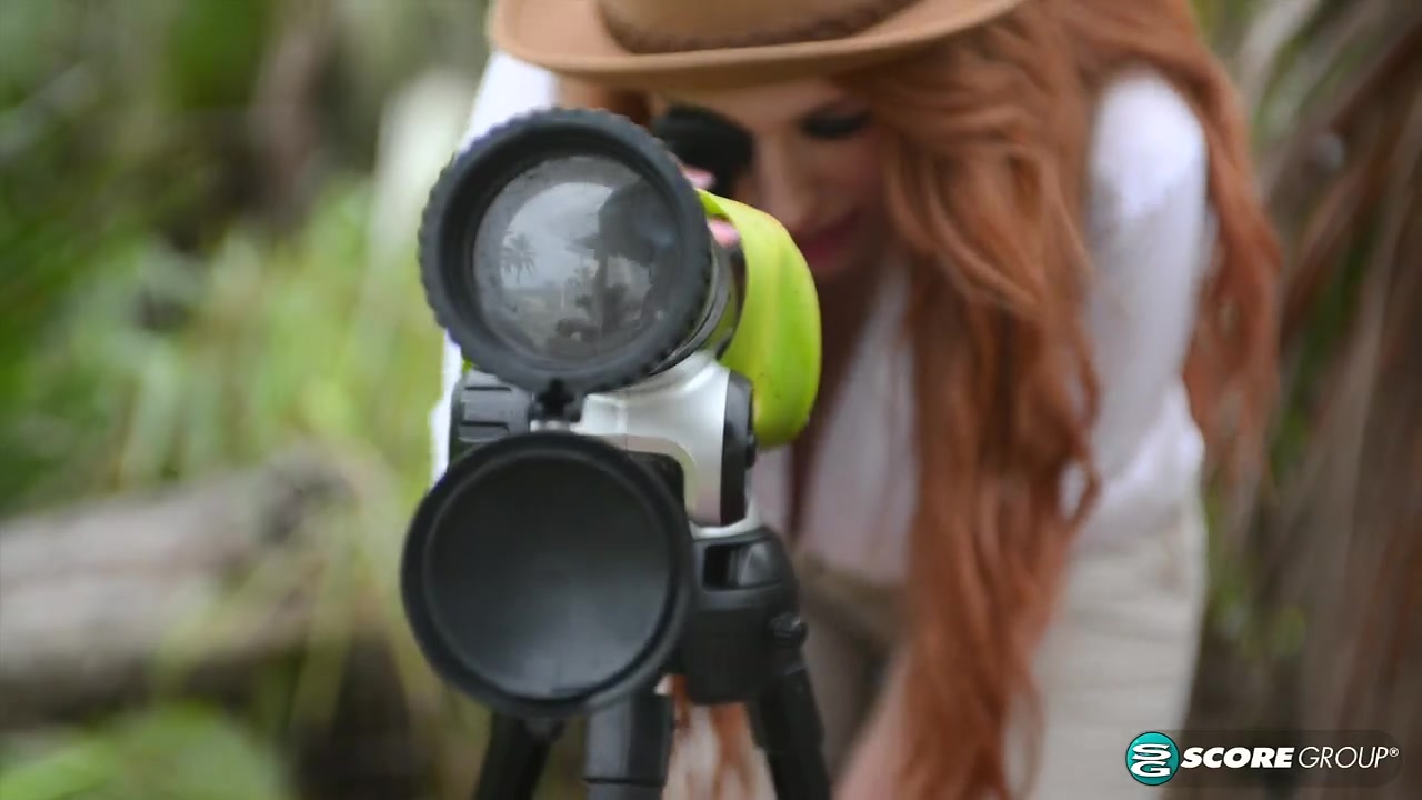 Busty bird-watching
