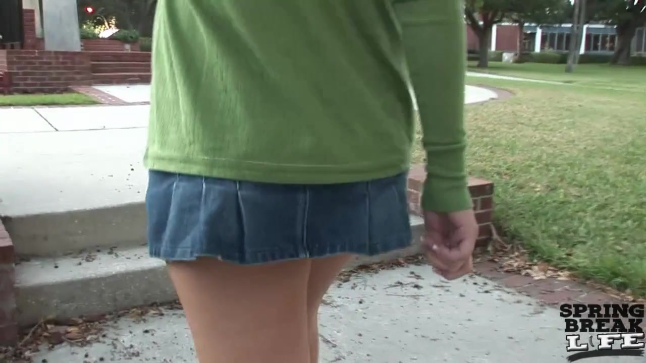 Leah Shows Big Tits Around Town then Masturbates in Porn Shop - SpringBreakLife