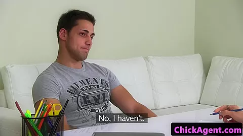 Real european casting sex with a petite agent