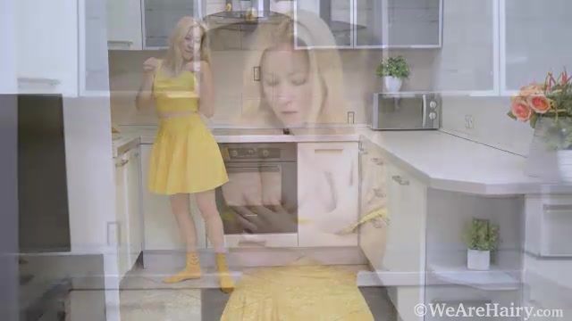 Sati Enjoys A Banana In Her Kitchen Naked