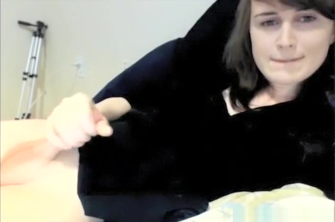 brunette hair Jerks yummy gigantic weenie On web camera