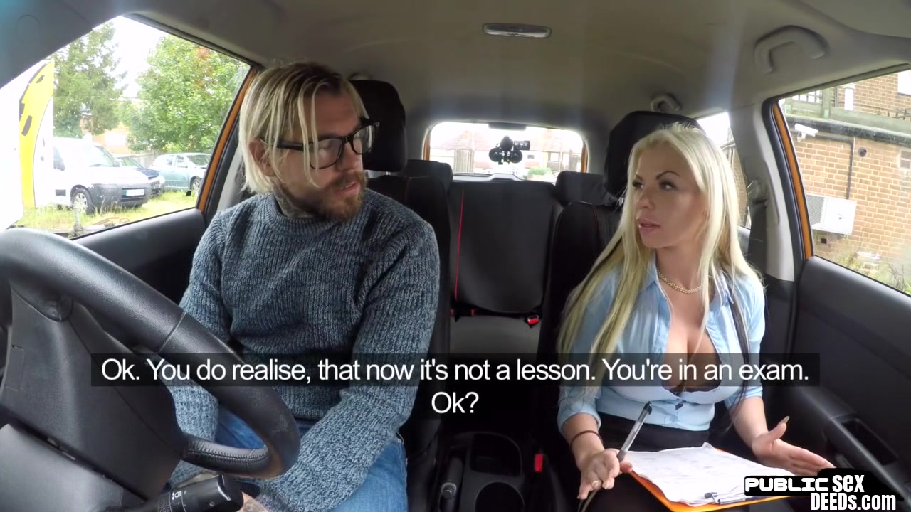 Bigtit UK milf blows shaft before pussy pounded in the car