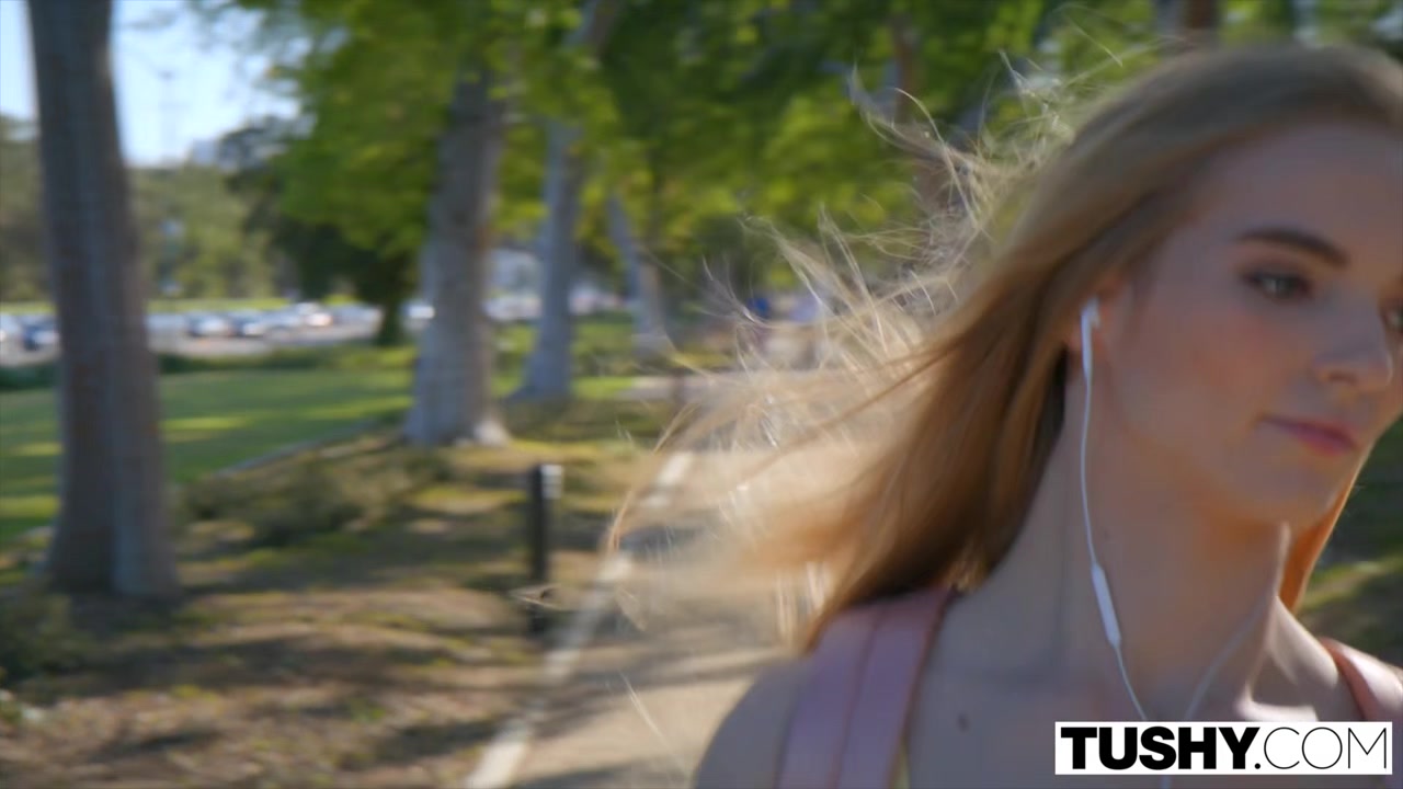 TUSHY Thin Blonde College student 18+ Has Unforgettable First Anal Experience