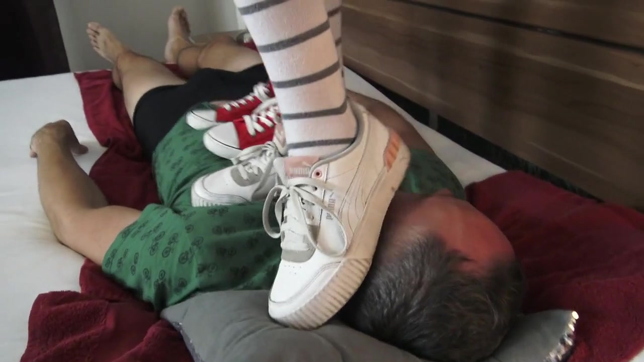 teen 18+ Brat Girls Sneaker Face Standing And Jumping! by Femdom Austria