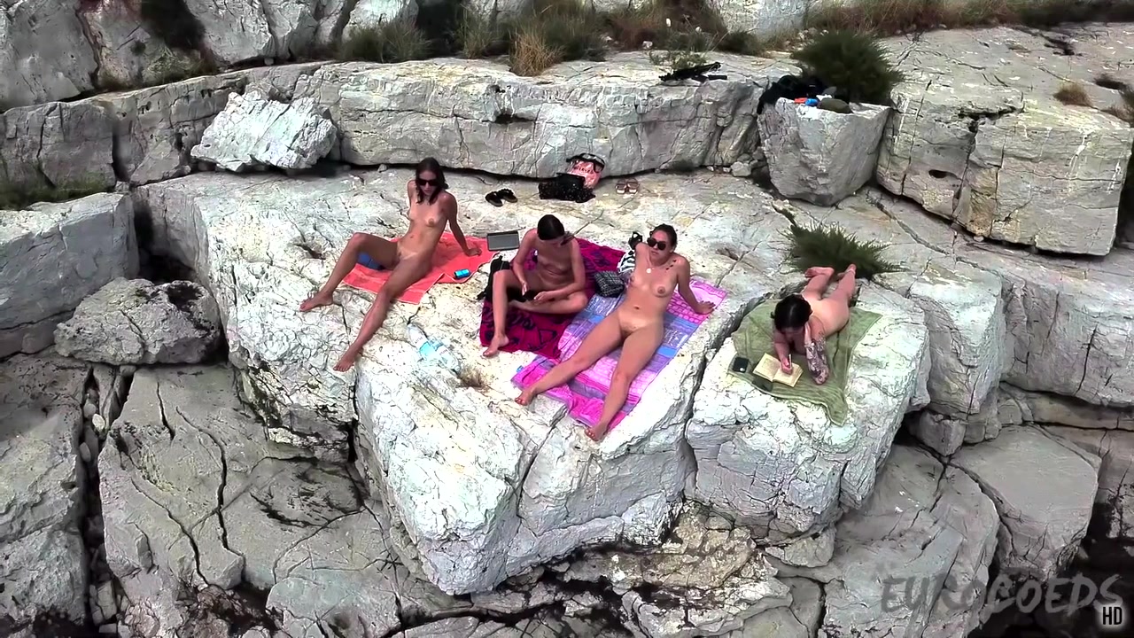 Paddle Boarding And Sunbathing Babes On Vacation Miss Pussycat With Rebeka Ruby Adriana And Sammy