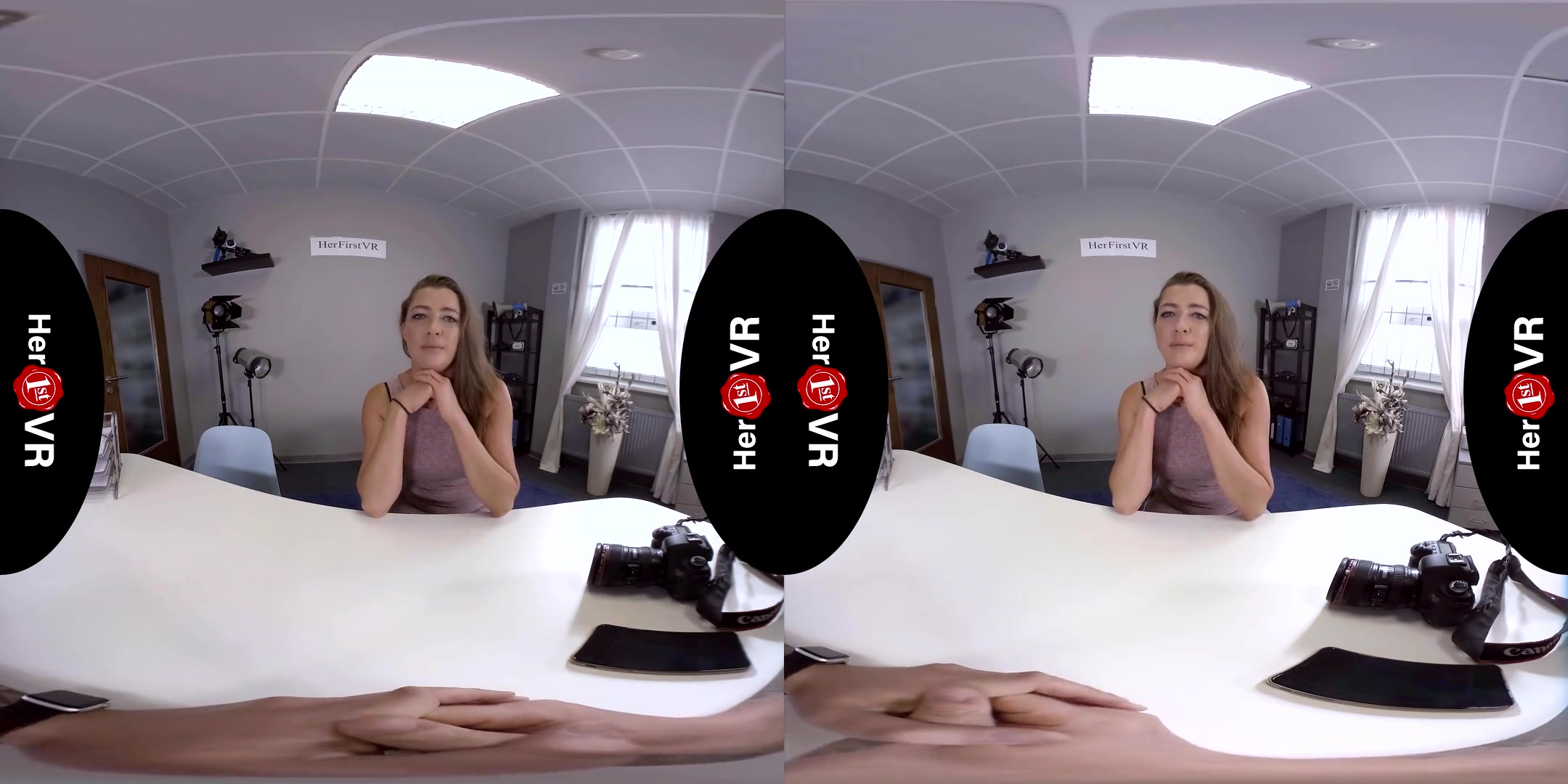 Tereza - First VR Casting; Beautiful Amateur with Blue Eyes