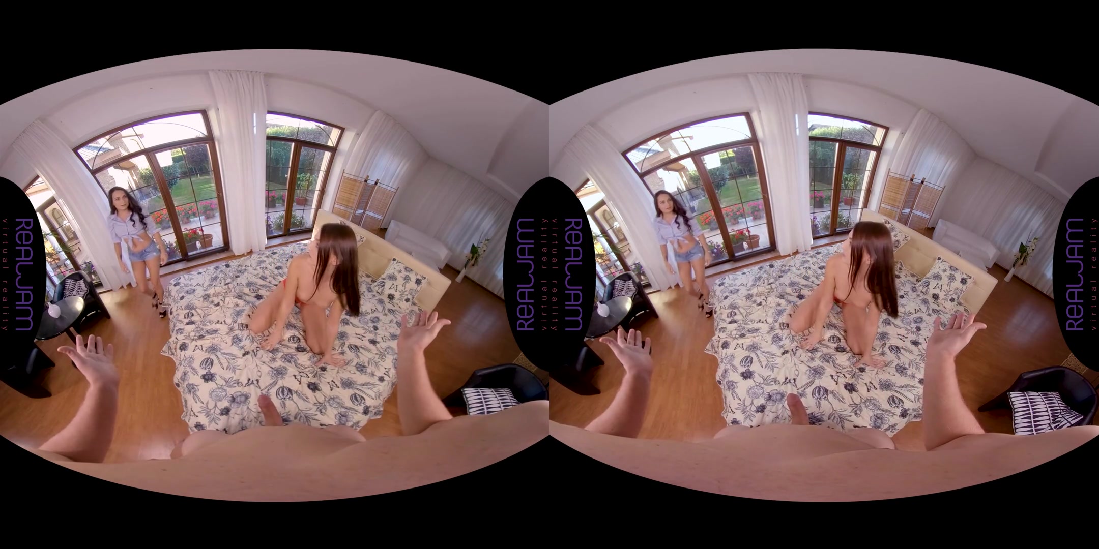 Ashley Woods & Katy Rose in When The Wife Suddenly Comes - RealJamVR