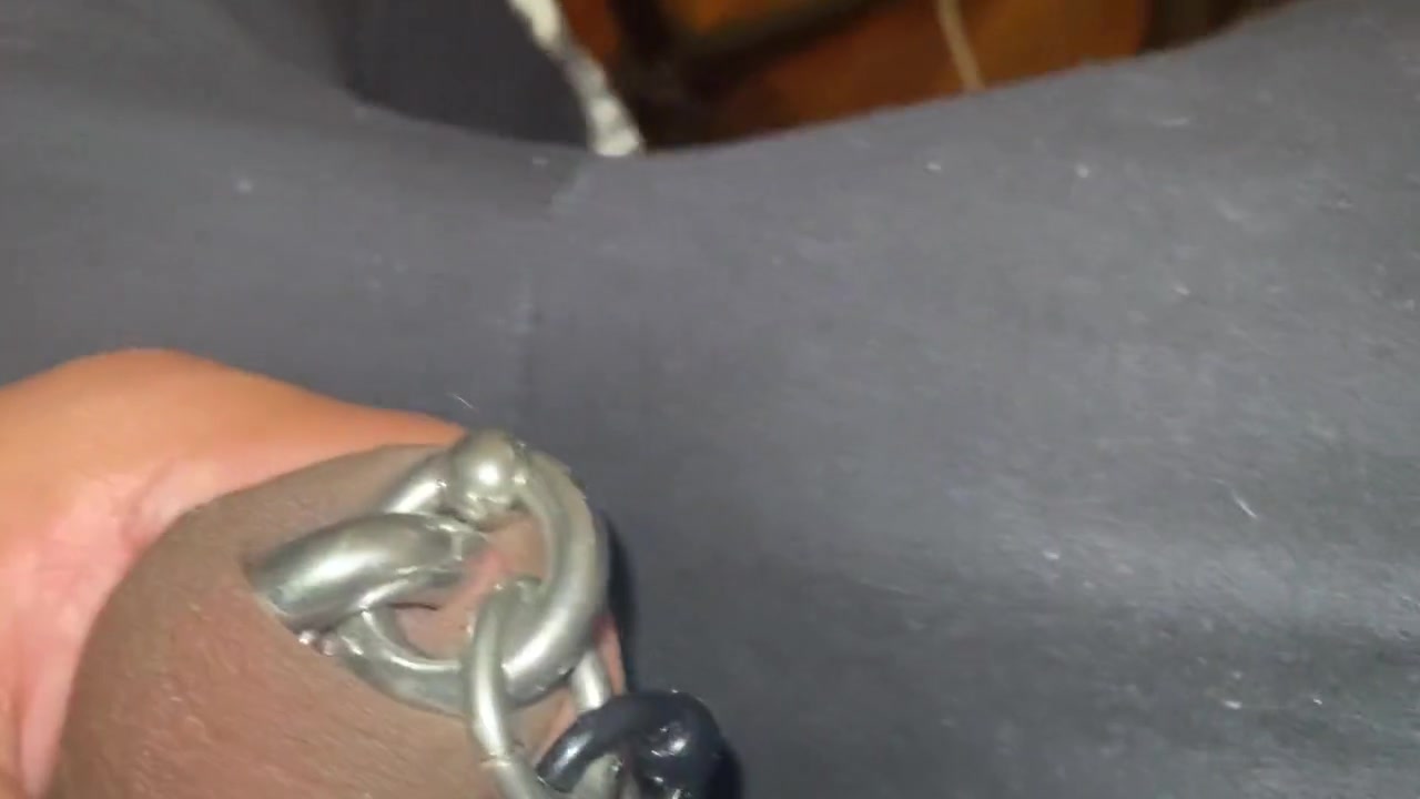 Short Edging Masturbation Session With 8mm Pierced Cock Multiple Piercings And A Lock