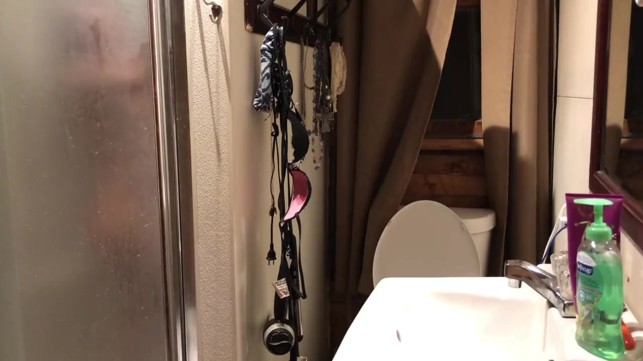 on stepsister Showering then getting ready for bed