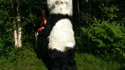 cutie engulfing biggest rod in the woods toy bear