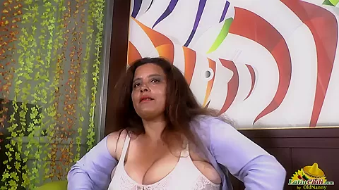 Latinchili Big titted latin mature does striptease