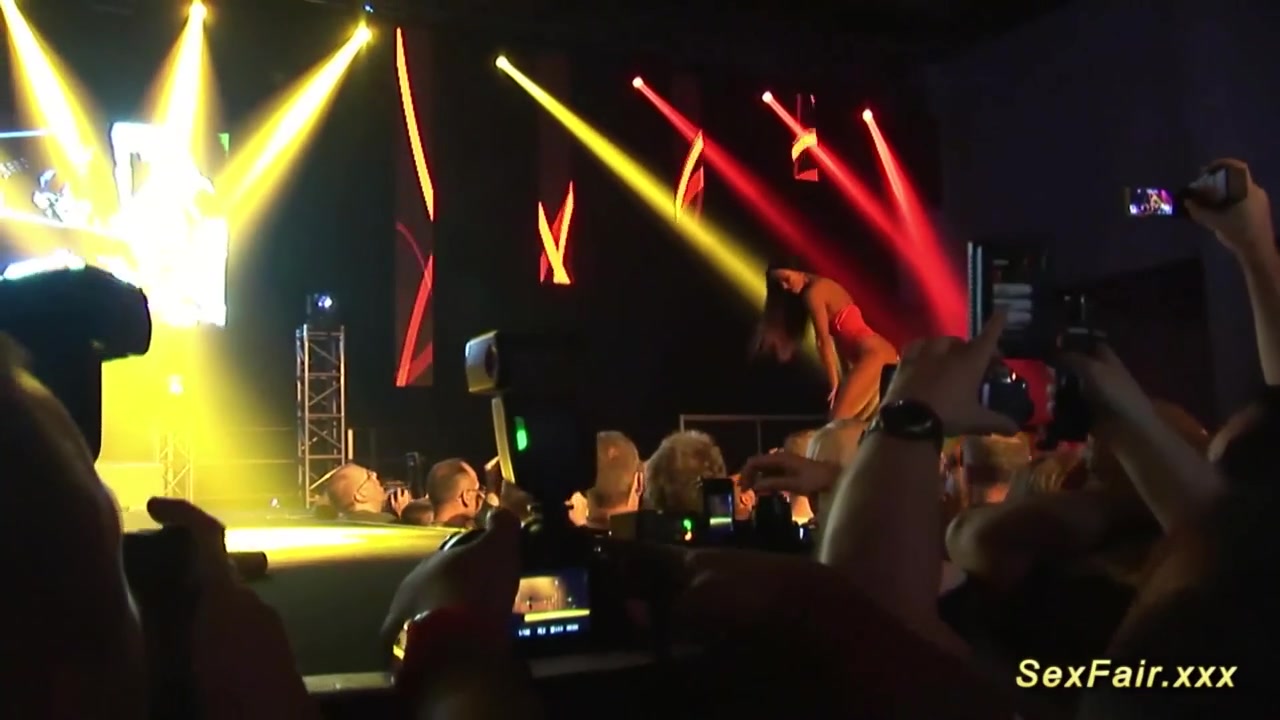 Sexy Strip Show on Public Stage