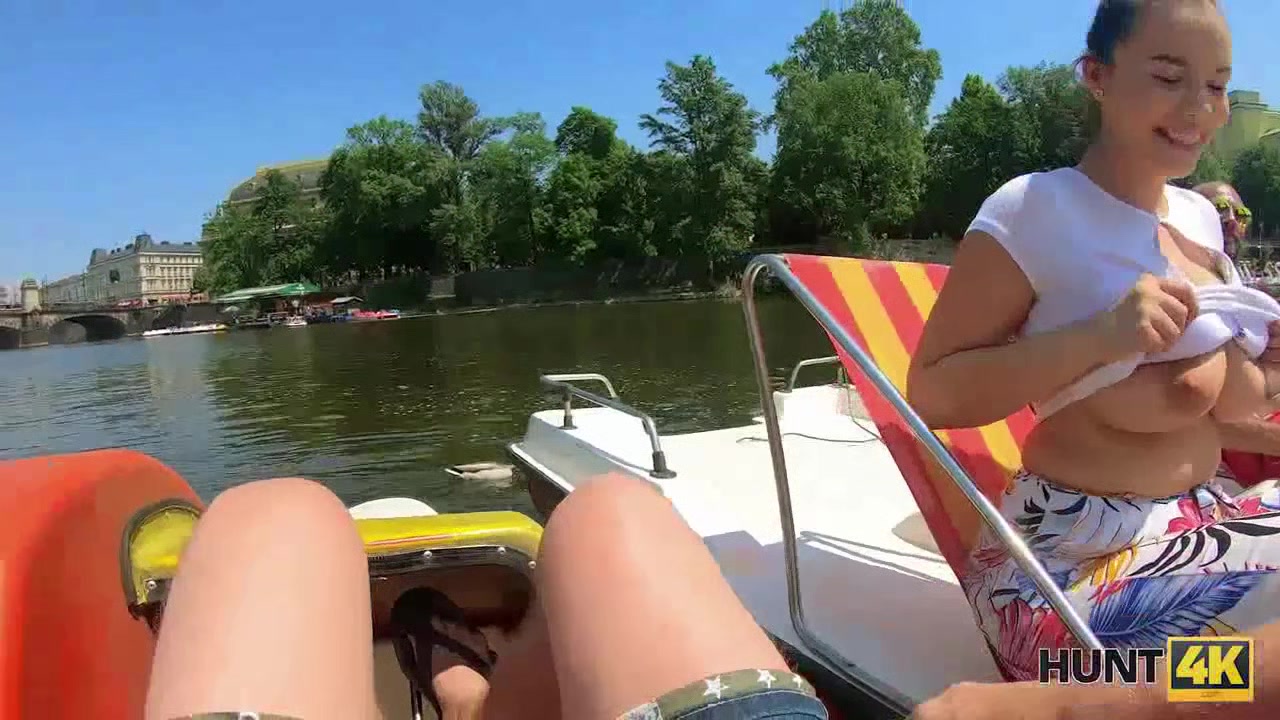 HUNT4K. Hunter meets couple at the lake and pays man to fuck his girl