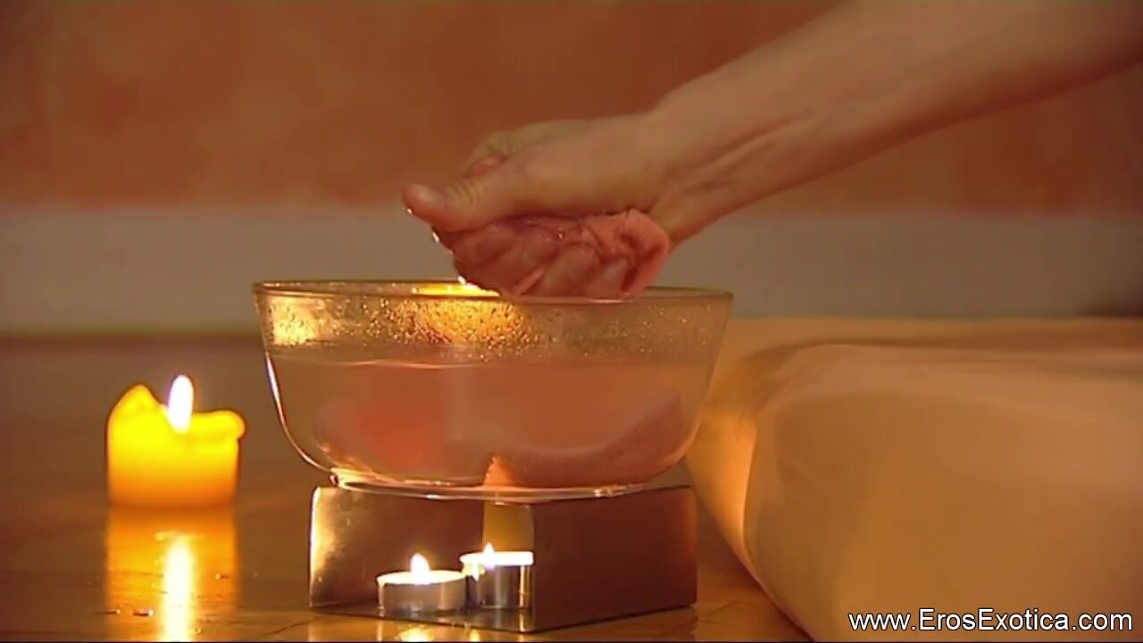 Blonde Woman Giving Her Man An Arousing Cock Massage
