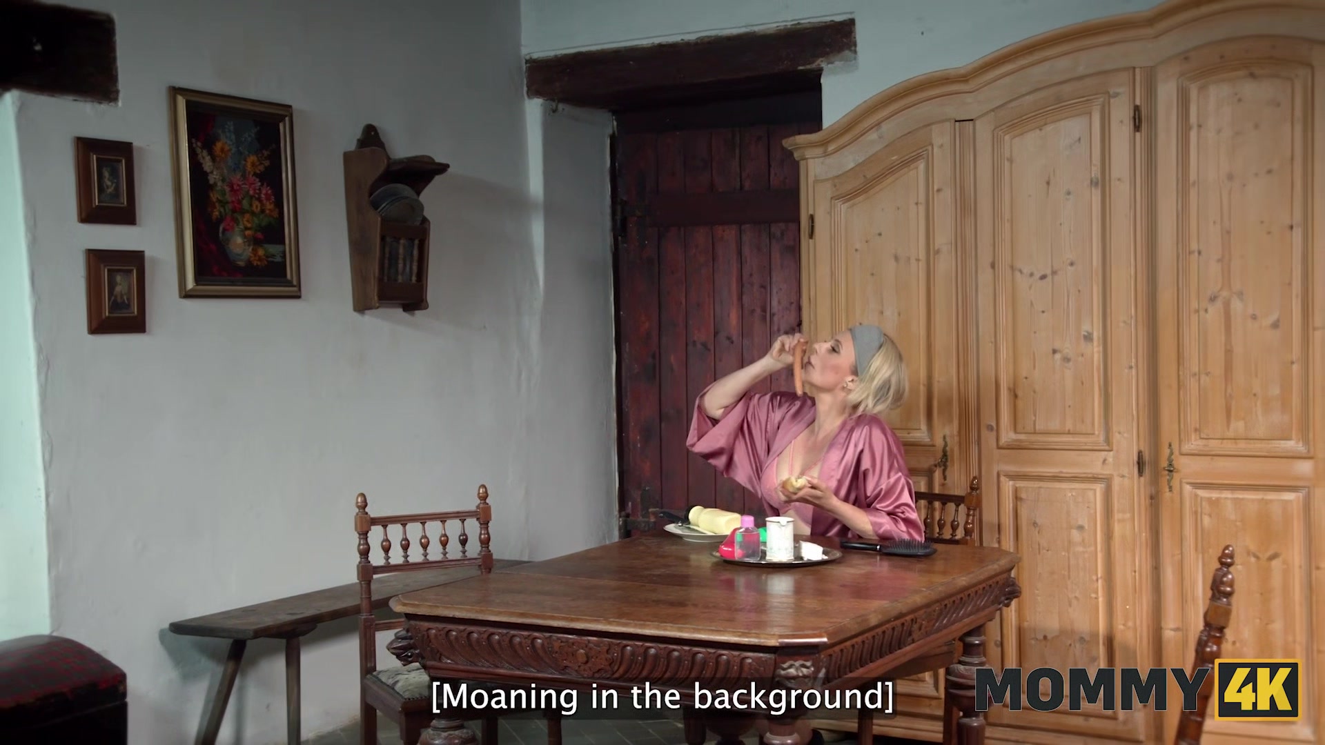 MOMMY4K. Mommy was having fun with a sausage, and then with young cock