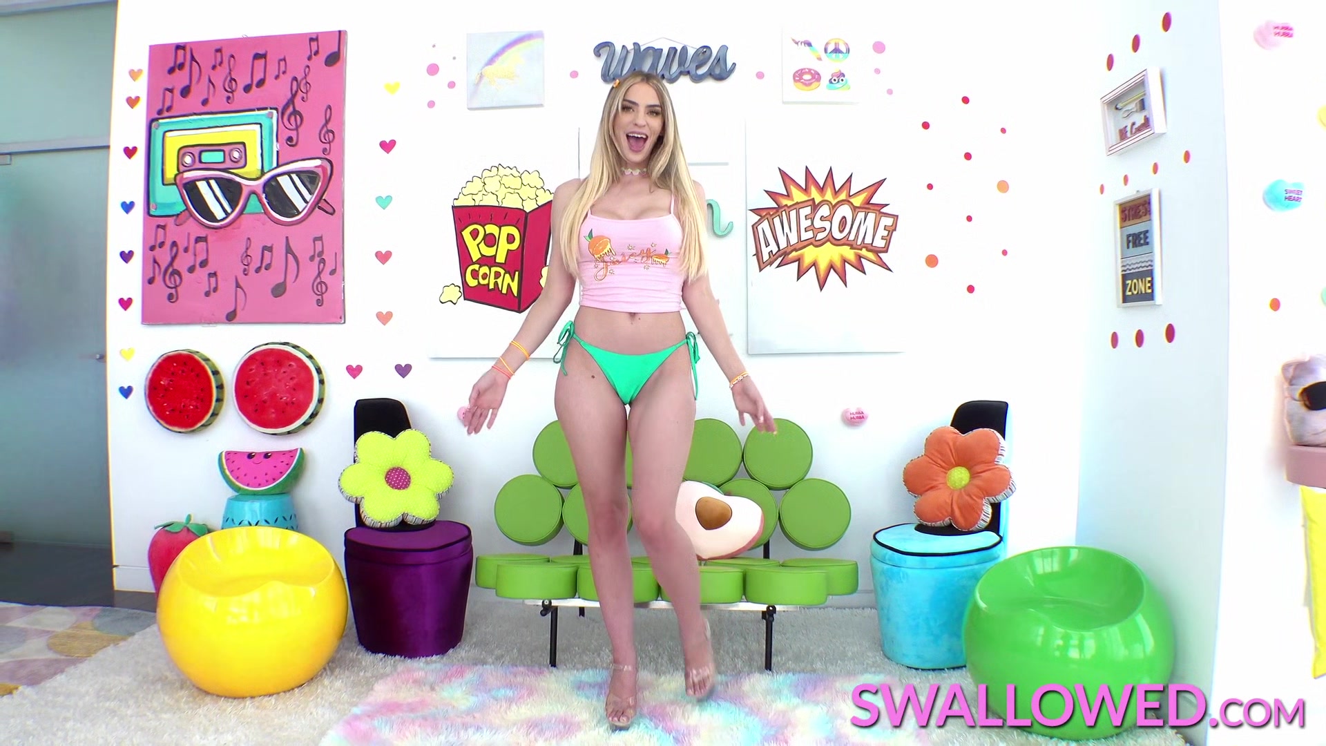 SWALLOWED Hardcore cocksucking with Graycee Baybee