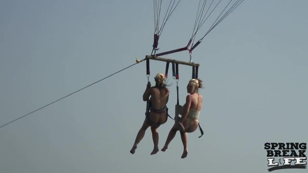 Naked Parasailing on Spring Break - SpringbreakLife