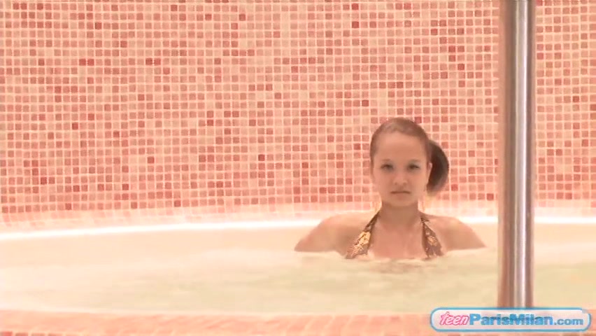 teen 18+ Paris Milan in a Bikini taking Jacuzzi just to tease you