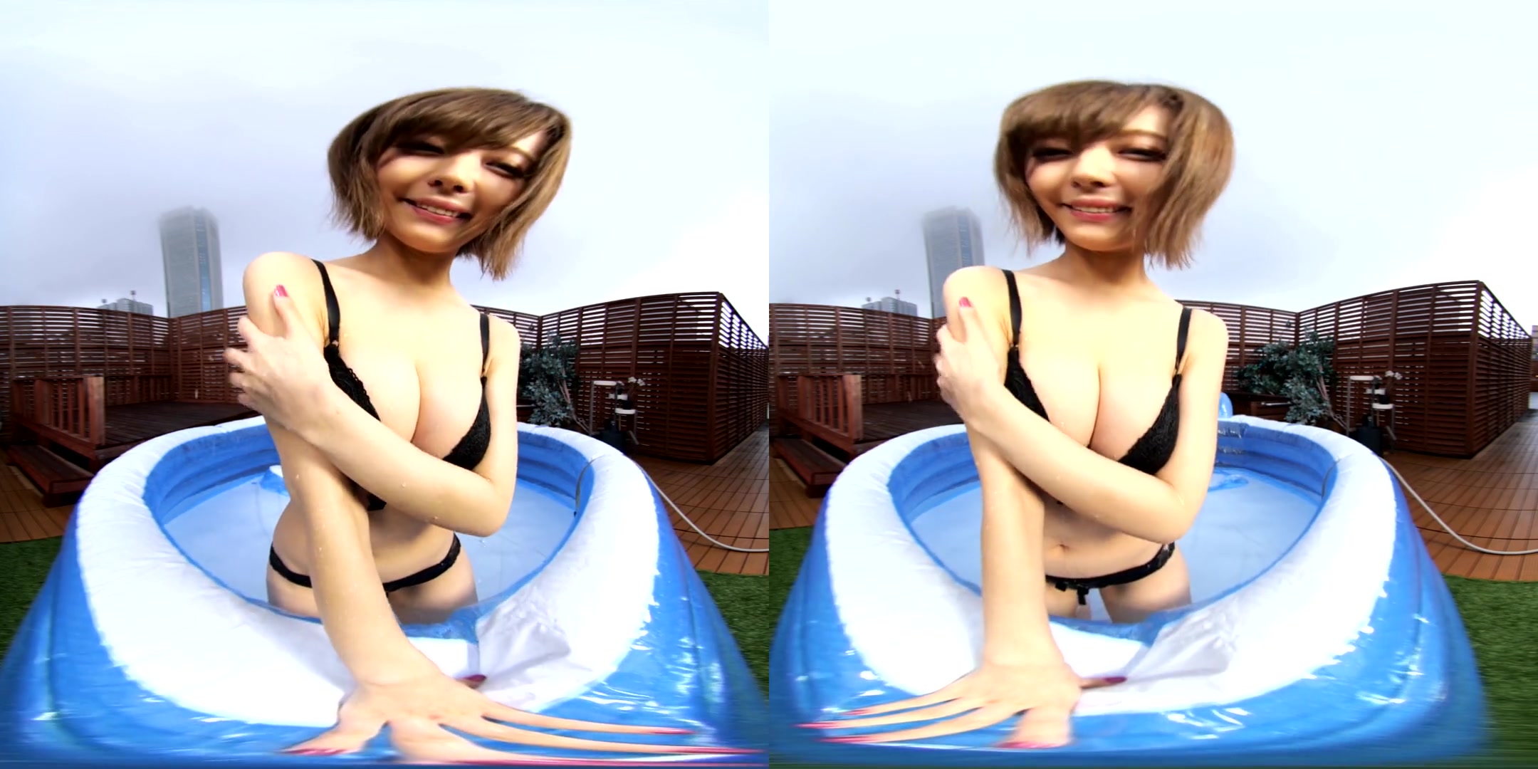 Yui Kohinata Sweaty Training Leads to Rooftop Pool Antics - FANTASTICA
