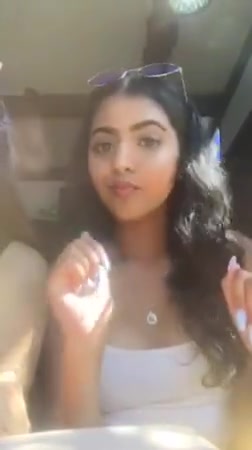 Indian girl talking on livestream