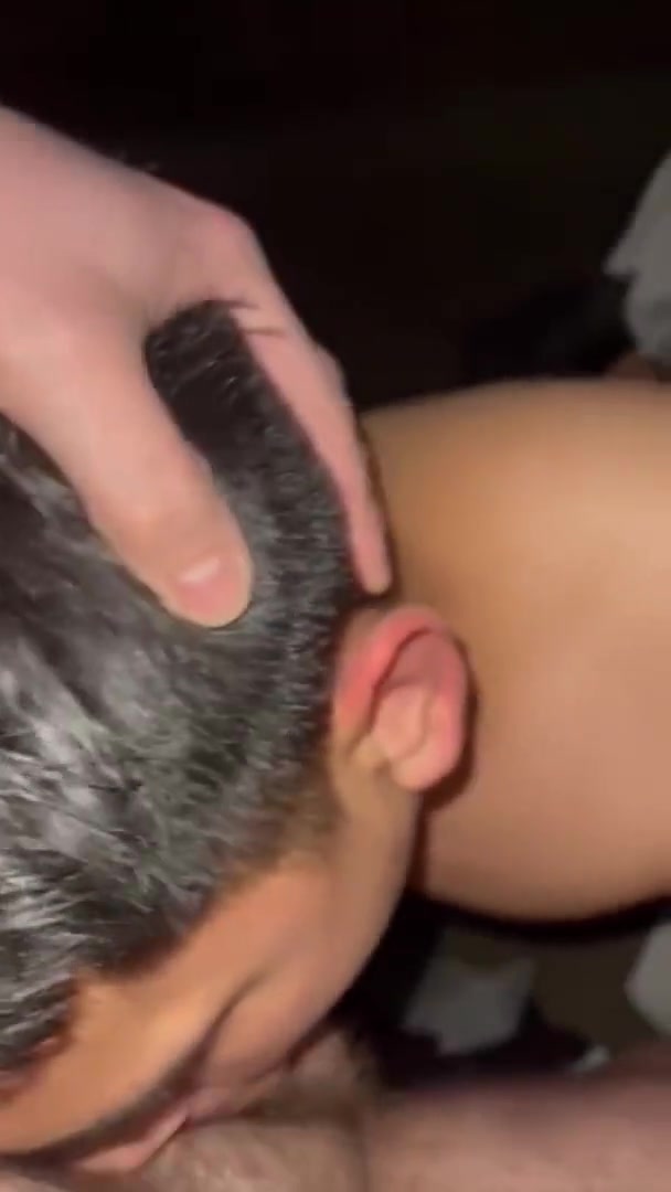 Latino Boy Deep Throating Big White Cock