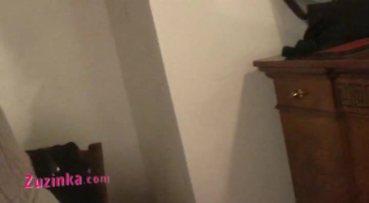 Zuzinka massages tight ass with a lot of oil