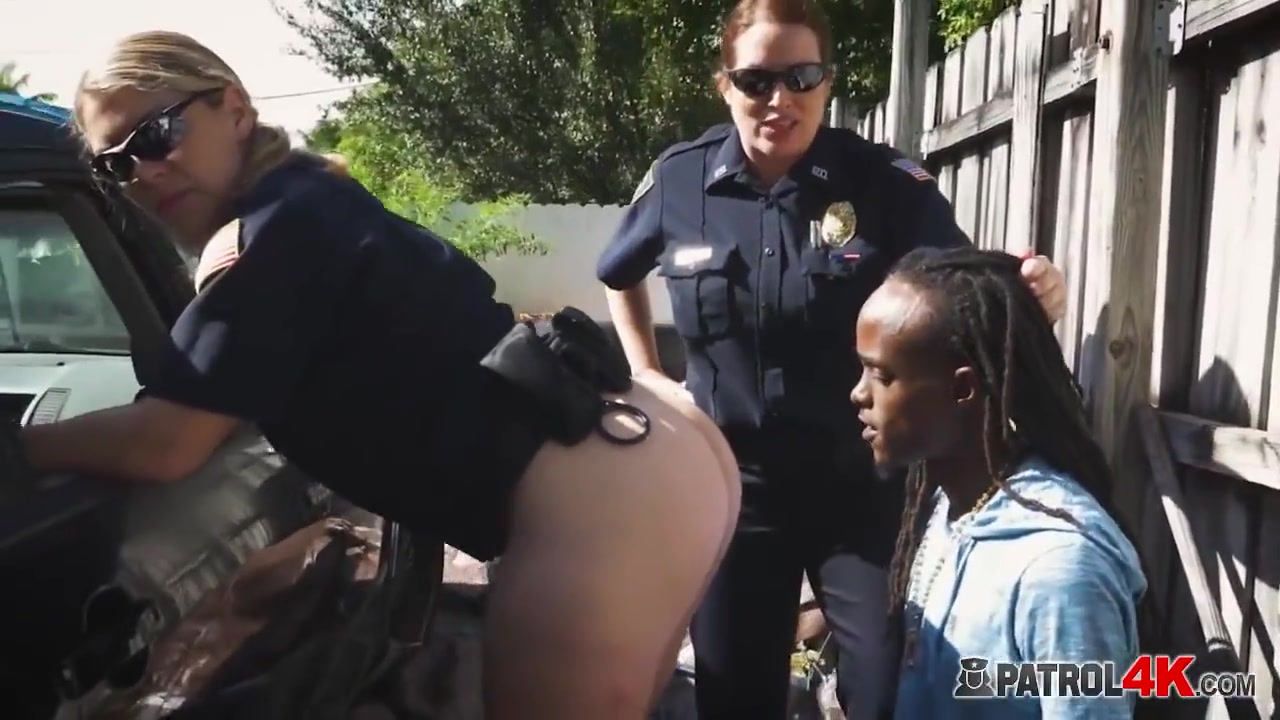 Blonde Cop Enjoys Riding Black Dick