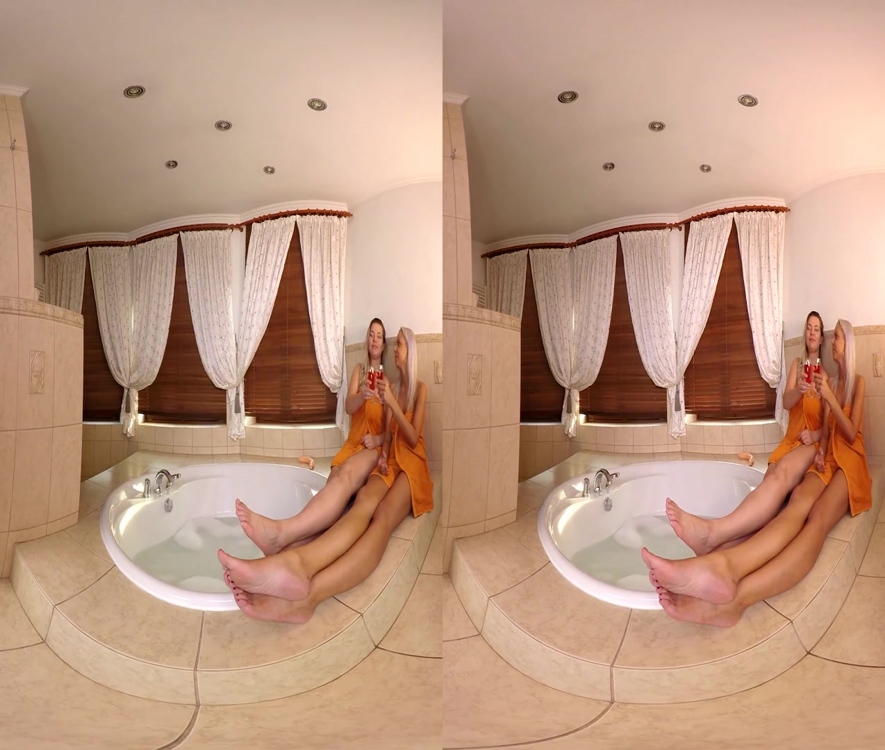 Jacuzzi Time - Lesbian Toying Licking Tub - SexLikeReal