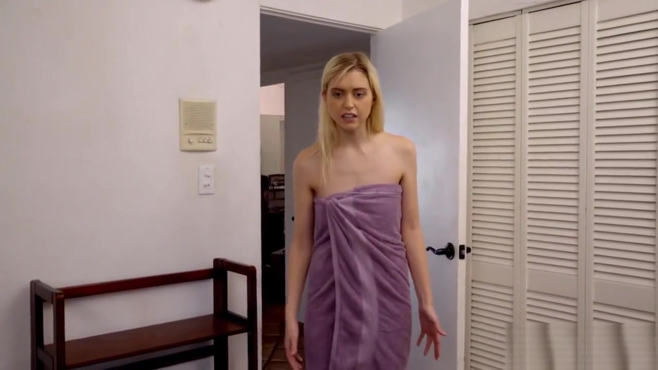 My petite teen 18+ stepsis found jizz of me on her towel
