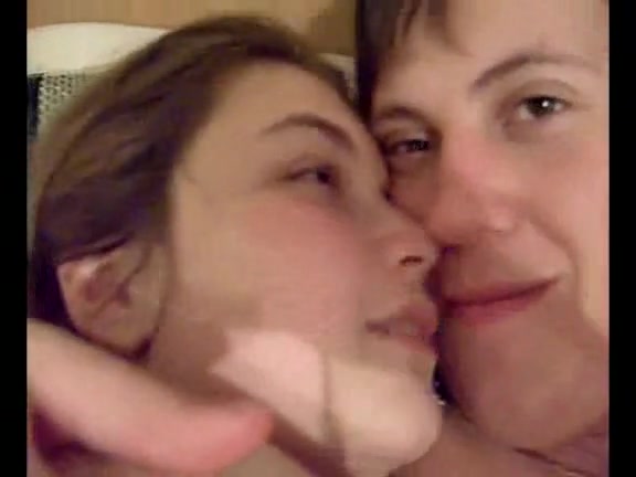Young guy eats his girl friend's hairy pussy before having sex