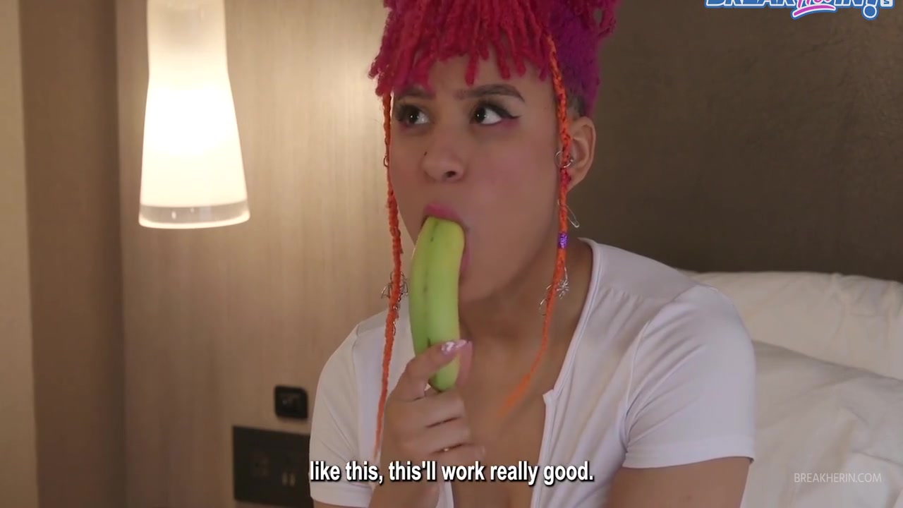 Pretty Young Black Girl Stuffs Banana In Ass Dick In Pussy 4 Min