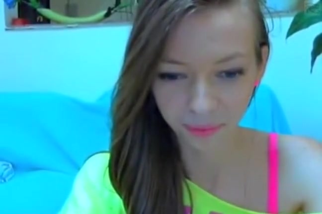 Hot cam girl and her pink pussy