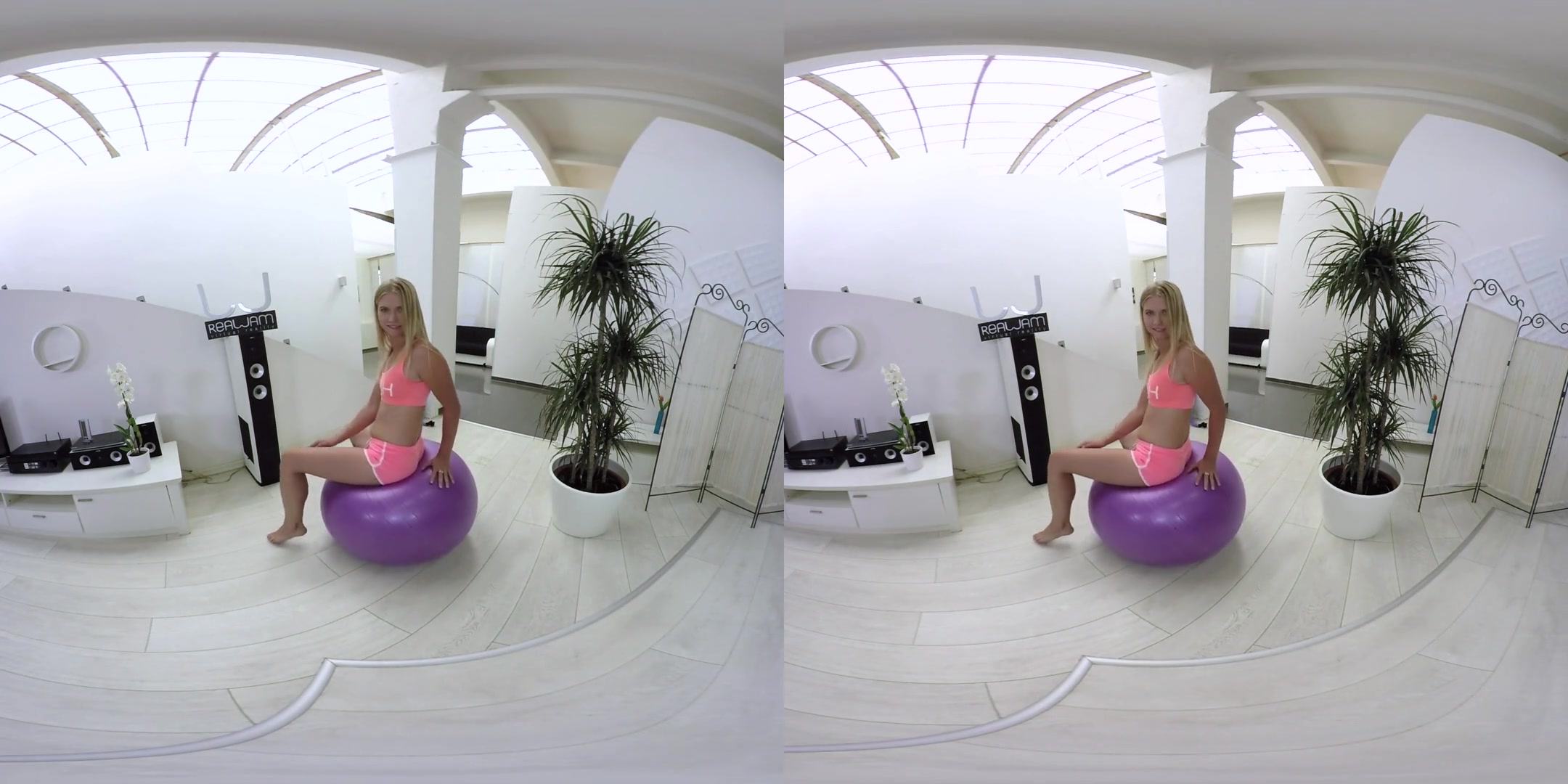 Violette Pure in Sex Fitball Workout - RealJamVR