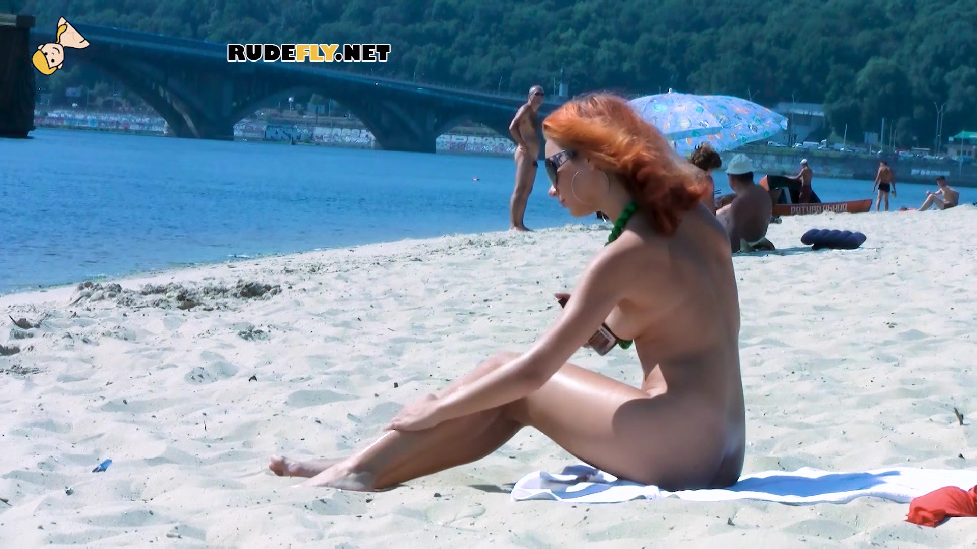 Hot nudist teen 18+ loves spending a day on a beach with her friends