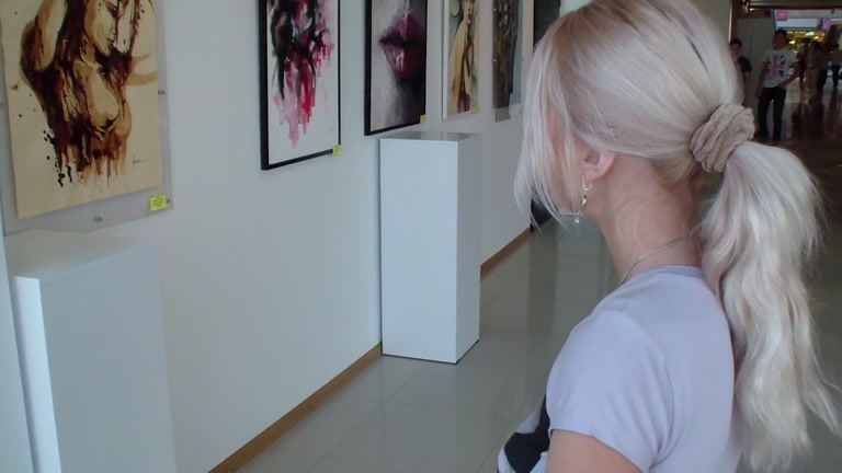 Sexual non-professional girlfriend vid with blond drilled in throne room
