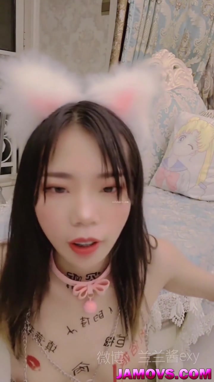 Skinny Asian Girl Playing With Toy