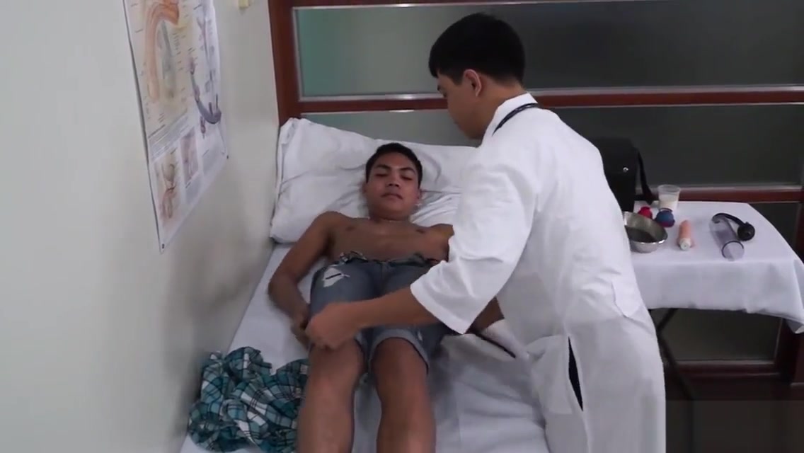 Examined asian twink dicksucking kinky doctor