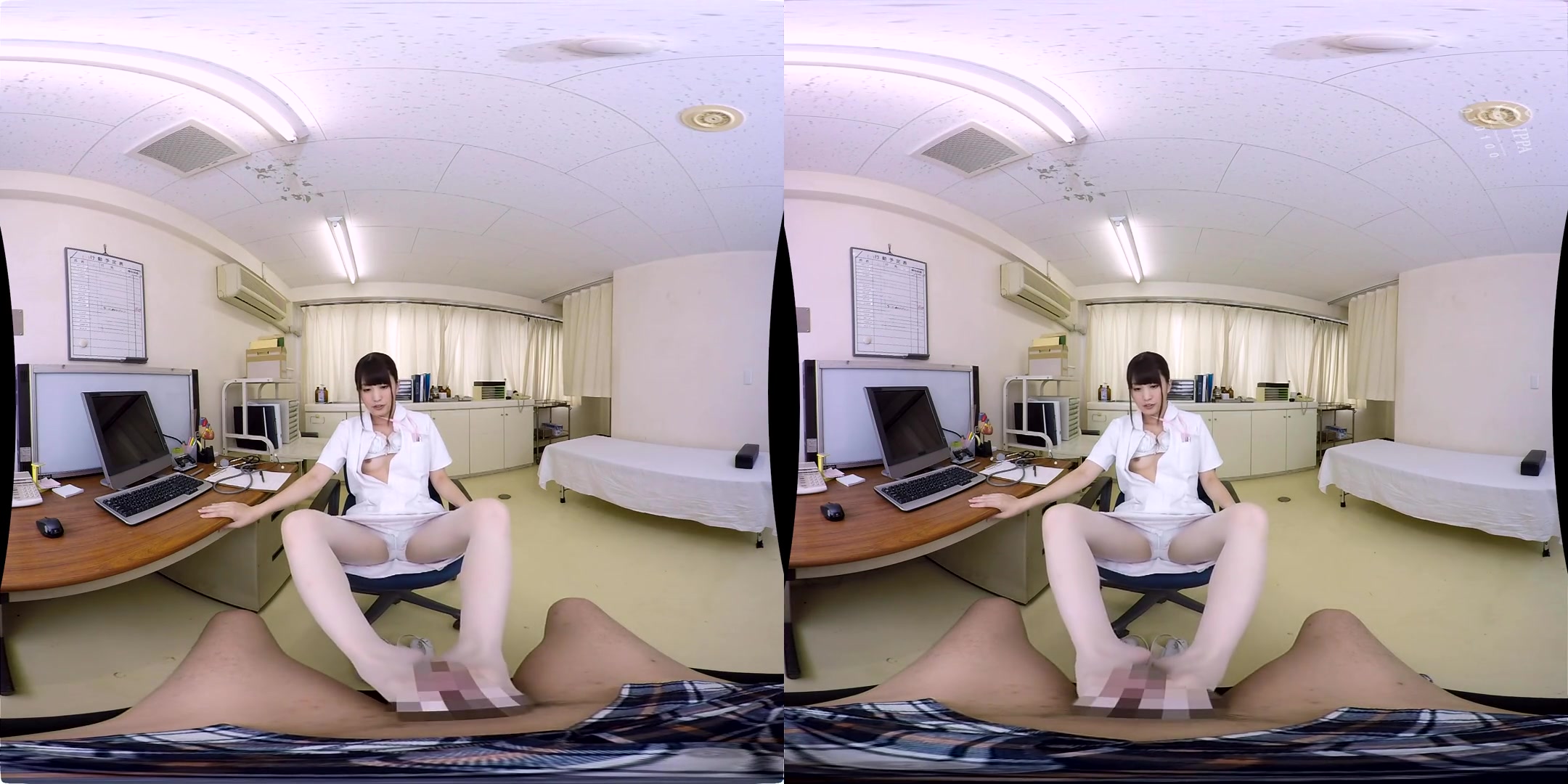 Four Nurses in White Pantyhose 1 - Asian Nurse Nylons Uniform