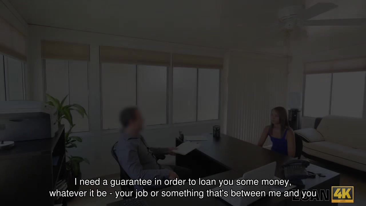 LOAN4K. Skinny miss is looking for money so man offers her dirty job