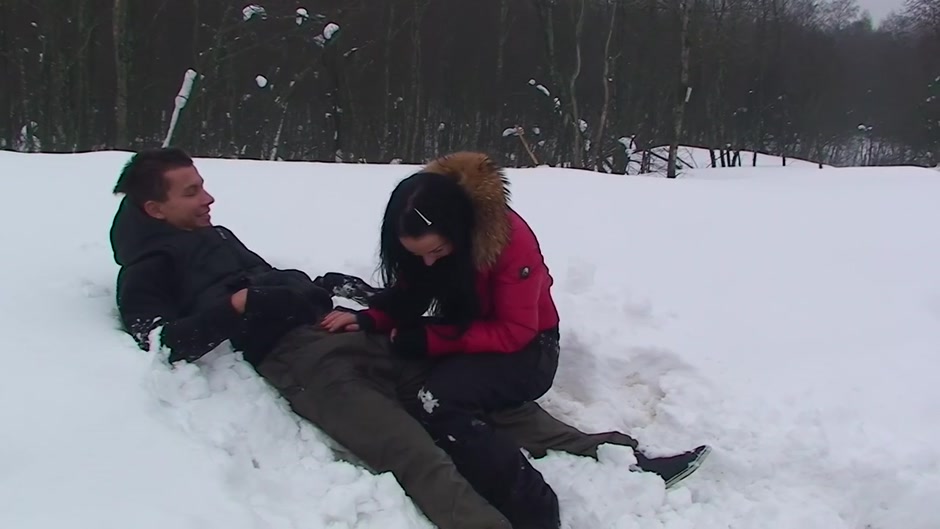 Emmy in porn outdoors video of a horny couple