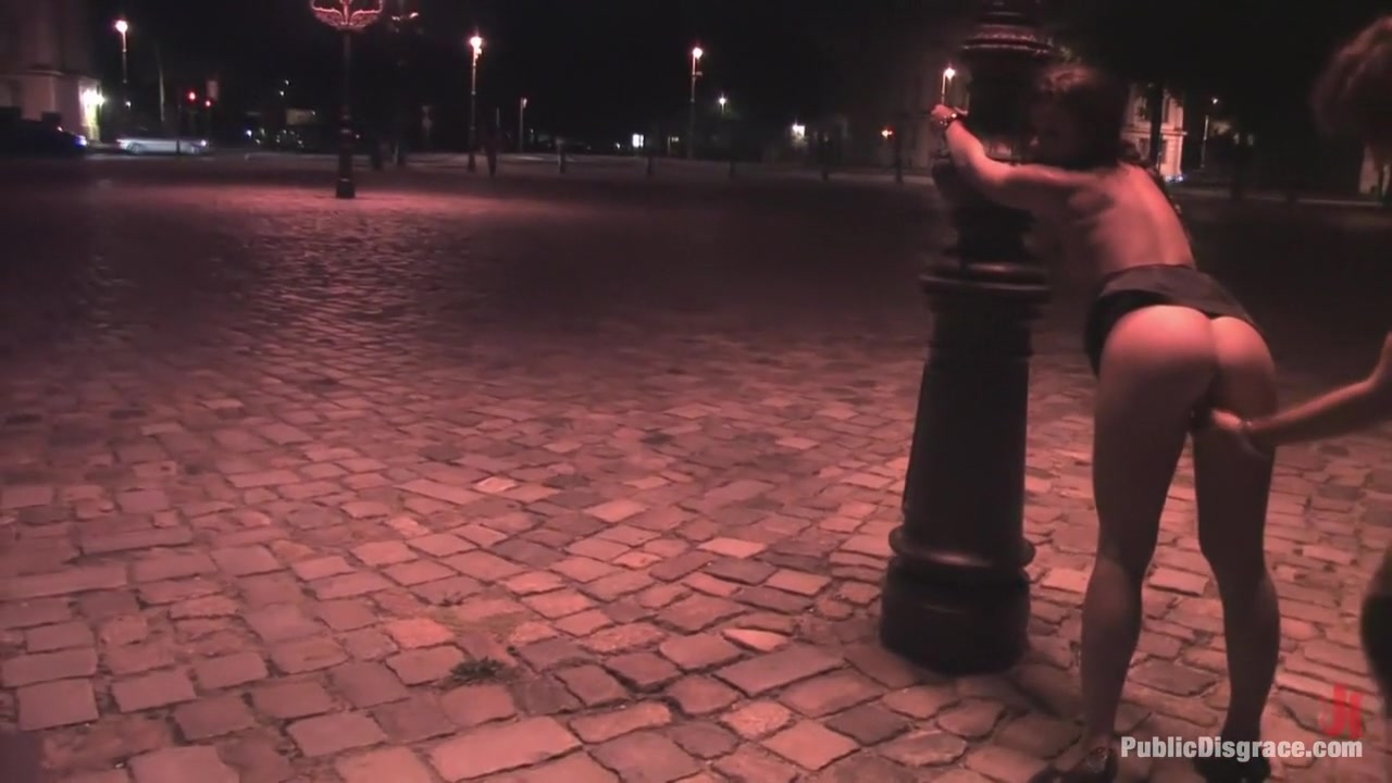 Beautiful Czech girl exposed on the streets at night!!!