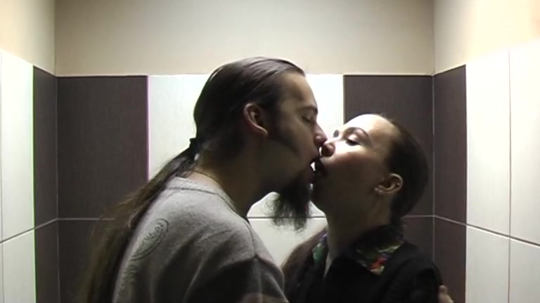Nasty dilettante pair fucking in the public restroom