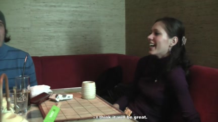 Woman screwed right in the WC cafe