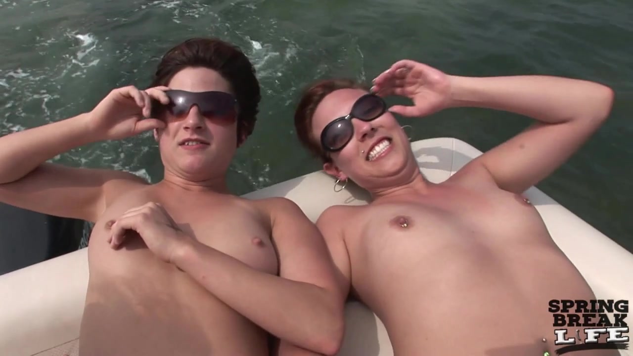 Naked Boating Spring Breakers South Padre Island Texas