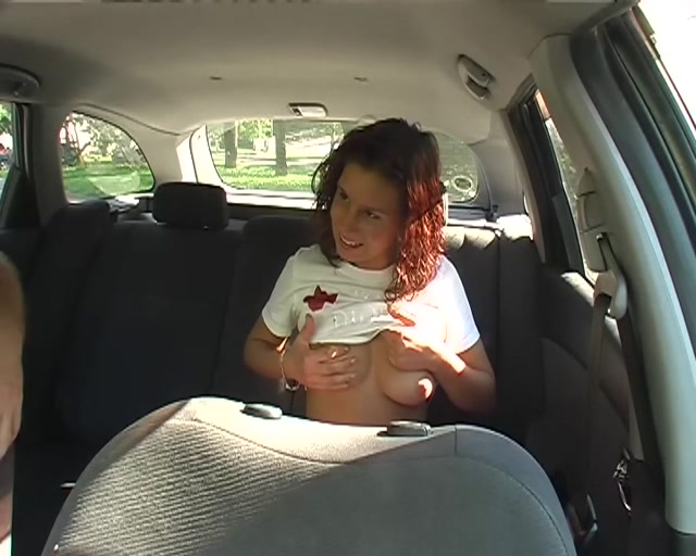Redhead beauty agrees for fuck on taxi video