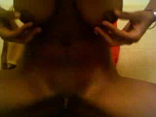 Awesome black chick rewards her pussy with a masturbation